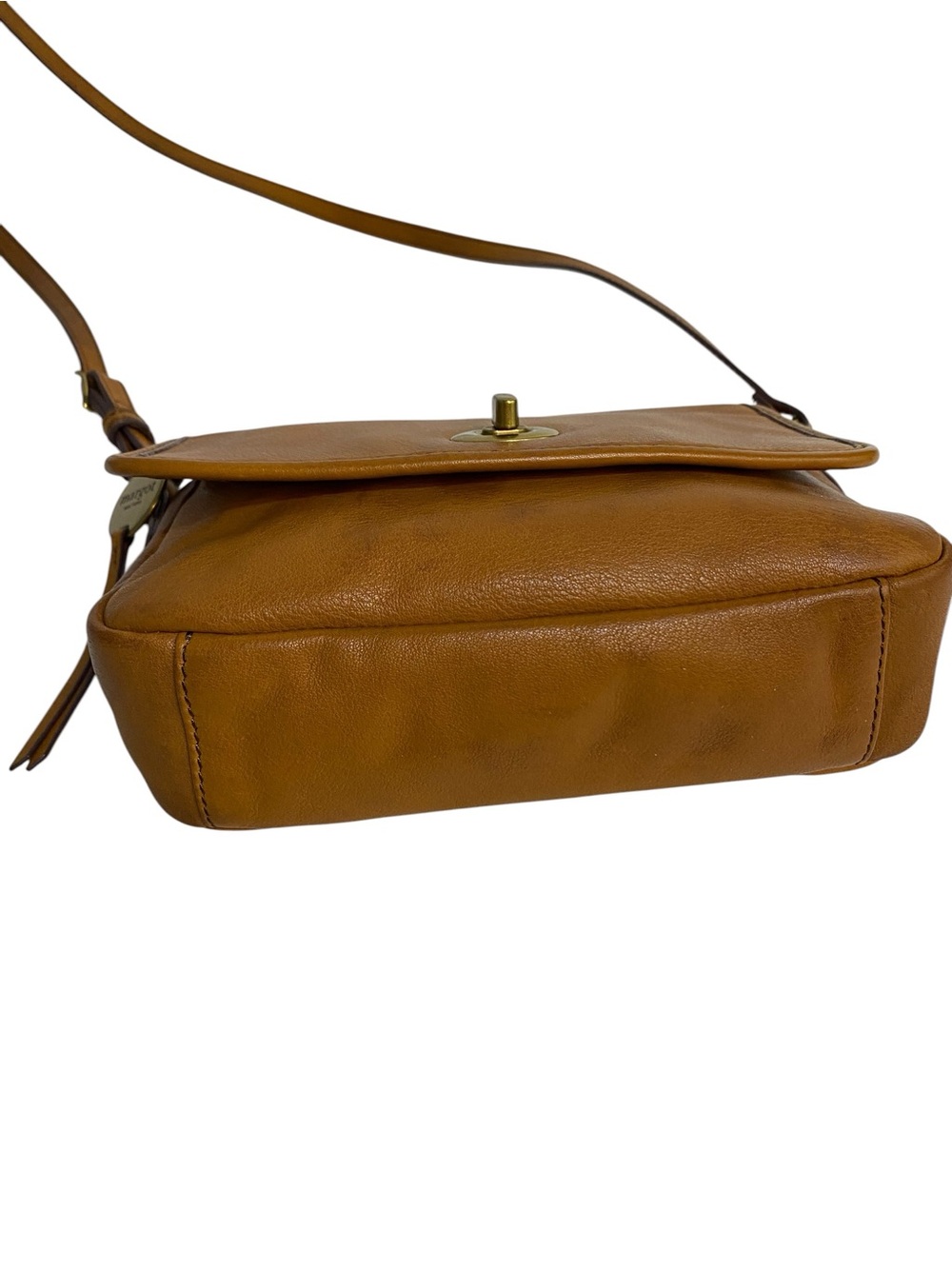 margot Tan Leather Crossbody with Turn-Lock Detail - Picture 5 of 15